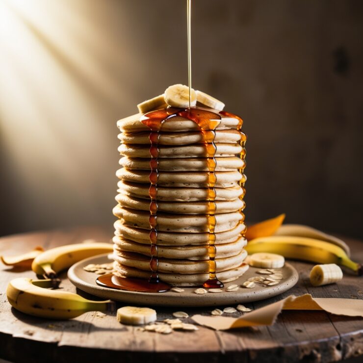 Vegan Banana Oat Pancakes
