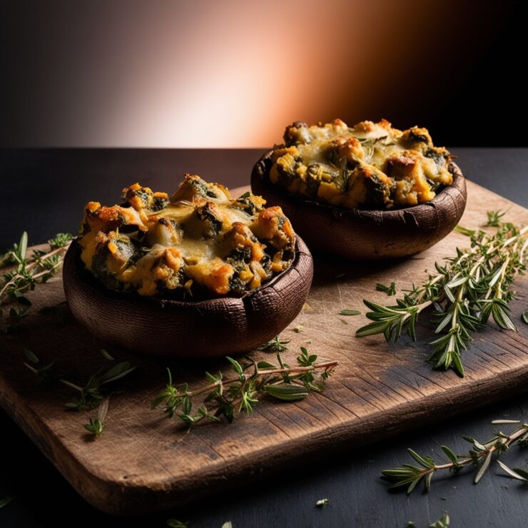 Vegan Stuffed Portobello Mushrooms